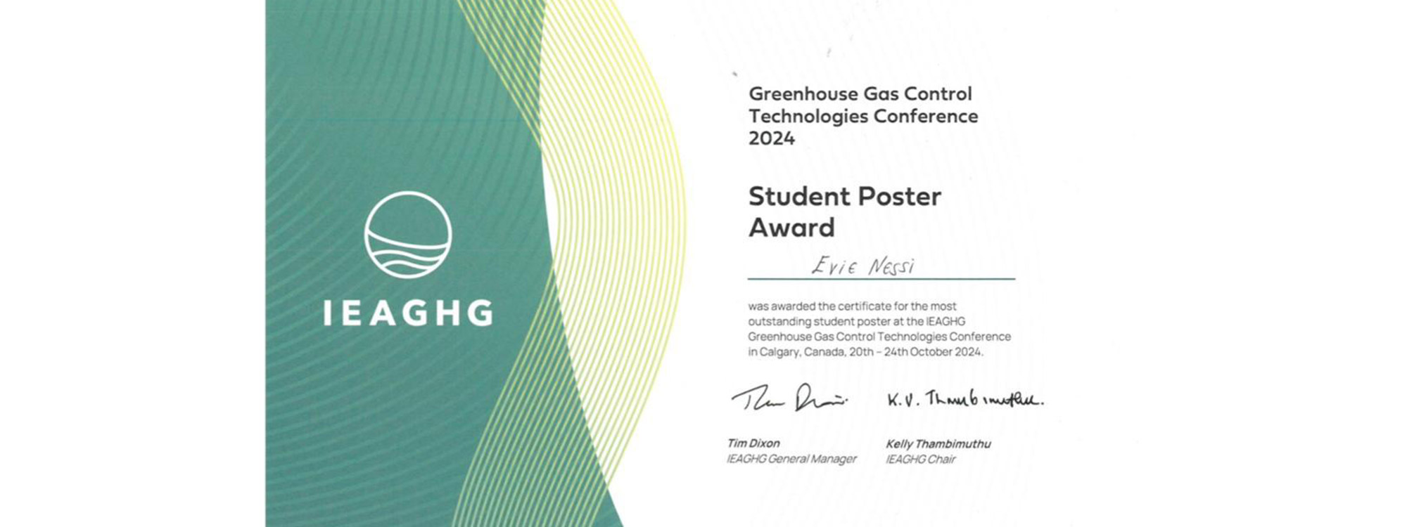 Award in GHGT-17