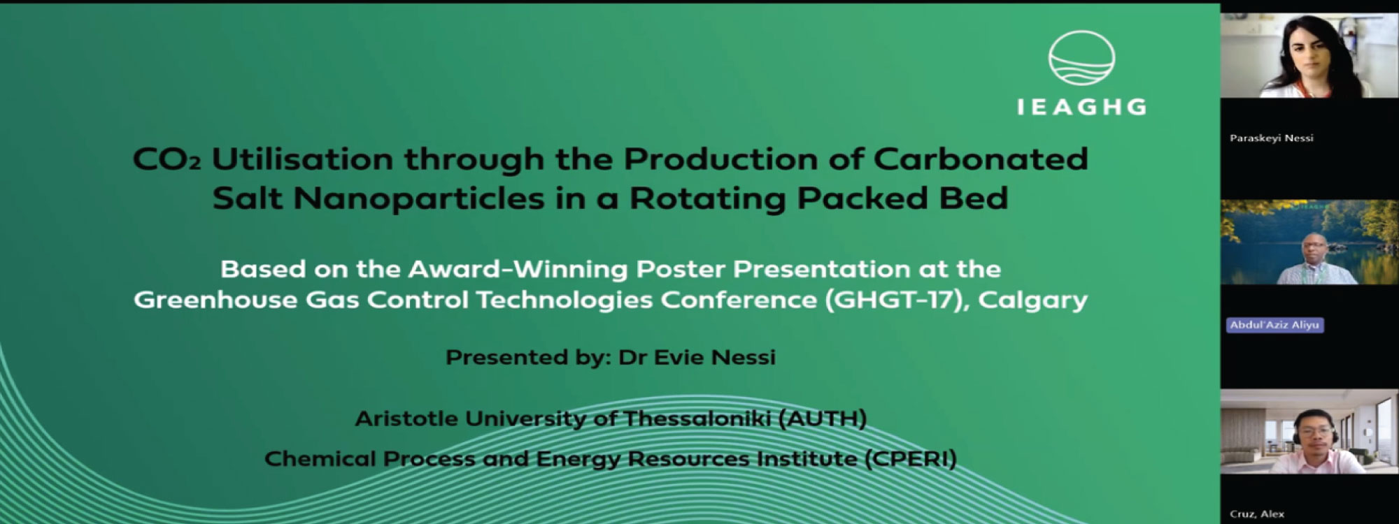 Invited Talk by International Energy Agency - GHG